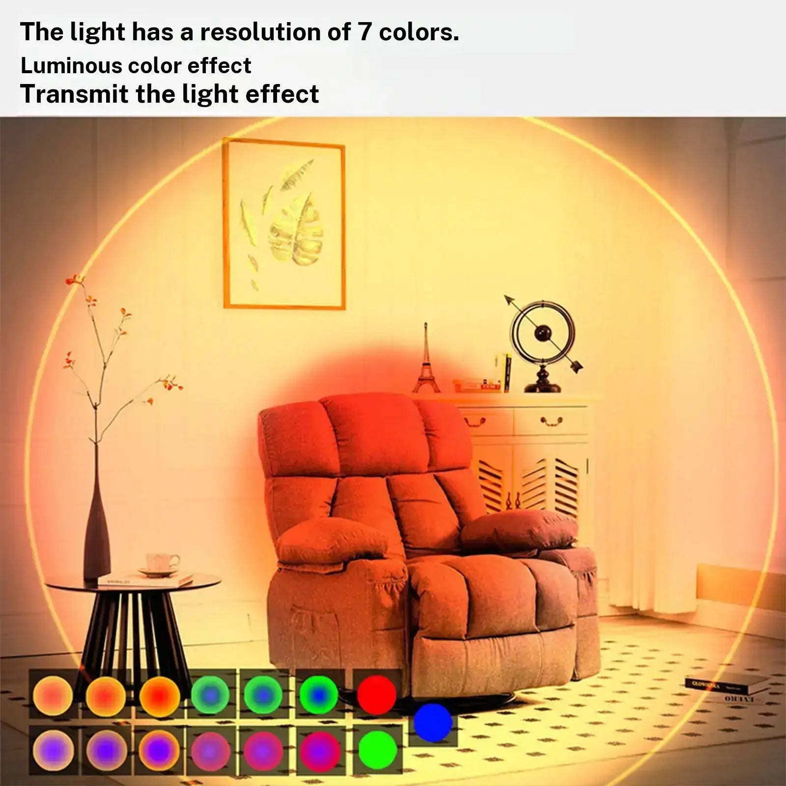 Smart Spotlight with Human Motion Sensor, Adjustable in 3 Modes, 1500Mah Battery, USB Type C Port, Magnetic Installation, Suitable for Living Rooms, Bathrooms, and Bedrooms