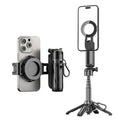 2-In-1 Selfie Stick Tripod, Retractable Grip Cell Phone Tripod with Detachable Remote, Mini Cell Phone Grip, Vlog Livestreaming for Photography, Videography Equipment