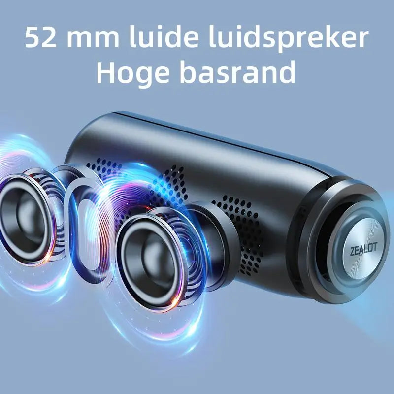 ZEALOT S51 Portable Wireless Speaker, Waterproof & Dustproof Wireless Speaker, Rechargeable Speakers Suitable for Indoor & Outdoor Use